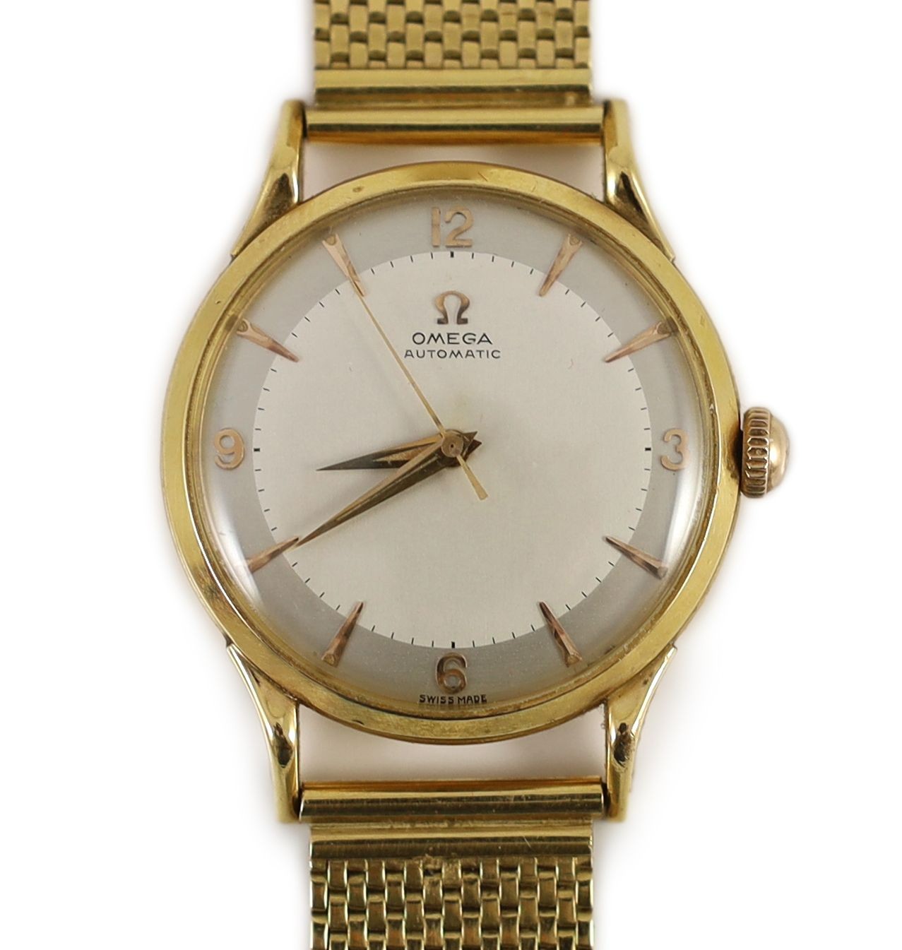 A gentleman's 1950's 18ct gold Omega Automatic wrist watch